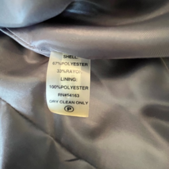 Calvin Klein Suit Jacket size 4, Grey Pinstripe Fitted Waist - Picture 2 of 5